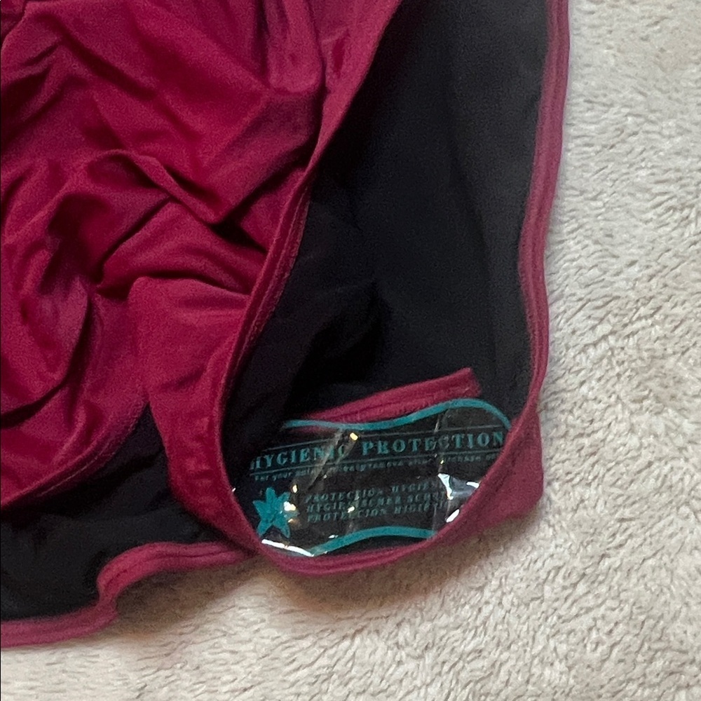 NWT Swimsuits For All Burgundy One Piece Swimsuit - Picture 5 of 12